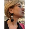 MALIA 2 perles Noir & gris - Francine BRAMLI Paris