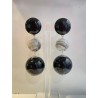 MALIA 2 perles Noir & gris - Francine BRAMLI Paris