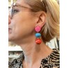 GEORGIA fuchsia turquoise & corail - Francine BRAMLI Paris