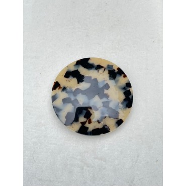 Barrette DOROTHÉE écaille Tokyo blanc - FRANCINE BRAMLI Paris