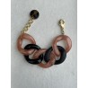 ANTHONY Maillons Noir & mat, doré pailleté - FRANCINE BRAMLI Paris bracelet