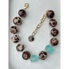 Collier KONAN perles panthères & turquoises - FRANCINE BRAMLI Paris