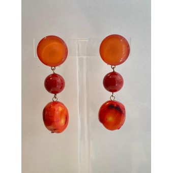 DEMBO perles corail & gorgone - Francine BRAMLI Paris