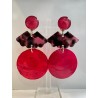 ANGELE nacre rouge et acétate - Francine BRAMLI Paris