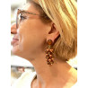 GRAPPE cuivrée/marron - Francine BRAMLI Paris boucles d'oreilles