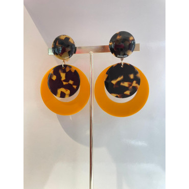 ELONA écaille et orange - Francine BRAMLI Paris