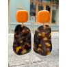 ROSALINE écaille & orange - Francine BRAMLI Paris