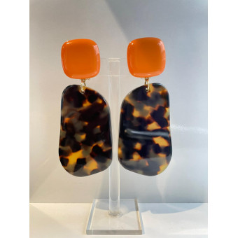 ROSALINE écaille & orange - Francine BRAMLI Paris