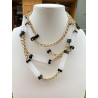 Sautoir EMILIO  noir & blanc - FRANCINE BRAMLI PARIS collier