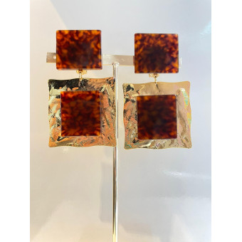 FLORA marron et doré  - Francine BRAMLI Paris