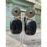 LINGOT noir Cabochon cristal - Francine BRAMLI Paris