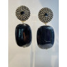 LINGOT noir Cabochon cristal - Francine BRAMLI Paris