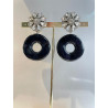 FIONA noir Cabochon cristal - Francine BRAMLI Paris