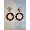 AKITA marron Cabochon Cristal - Francine BRAMLI Paris