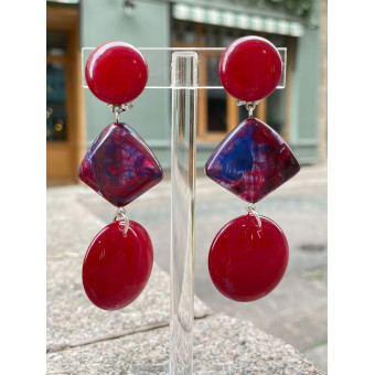 ILIANA rouge & bleu - Francine BRAMLI Paris