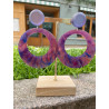 CLOE MM violet marbré - Francine BRAMLI Paris
