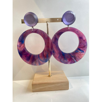 CLOE MM violet marbré - Francine BRAMLI Paris