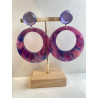 CLOE MM violet marbré - Francine BRAMLI Paris