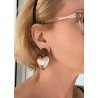 Coeurs Champagne Cabochon velours - Francine BRAMLI Paris
