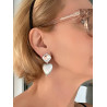 COEUR argenté Cabochon miroir - Francine BRAMLI Paris
