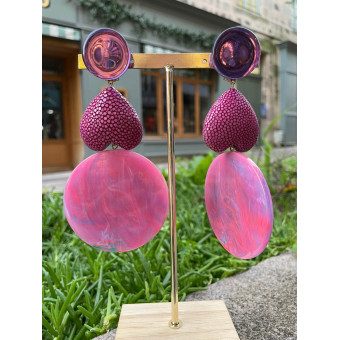 COEUR Rose Mauve - Francine BRAMLI Paris