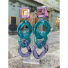 ASTRID Maillons bleu mauve - FRANCINE BRAMLI PARIS
