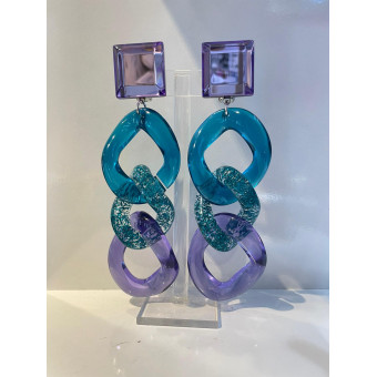 ASTRID Maillons bleu mauve - FRANCINE BRAMLI PARIS