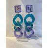 ASTRID Maillons bleu mauve - FRANCINE BRAMLI PARIS