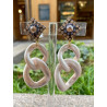 KEREN nacré rosé Cabochon cristal - Francine BRAMLI Paris