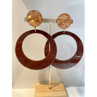 CLOE marron Cabochon drappé - Francine BRAMLI Paris