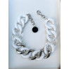 Collier KOURTNEY Maillons Blanc Argent et Transparent - FRANCINE BRAMLI PARIS Bijoux