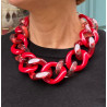 FREDDY Maillons rouges - FRANCINE BRAMLI Paris collier