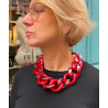 FREDDY Maillons rouges - FRANCINE BRAMLI Paris collier