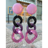 KEREN Maillons noir, prune, rose - Francine BRAMLI Paris