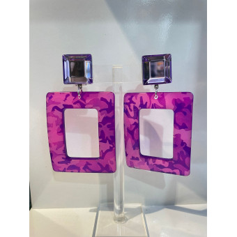 BROMELIA Violet/rose/mauve - Francine BRAMLI Paris