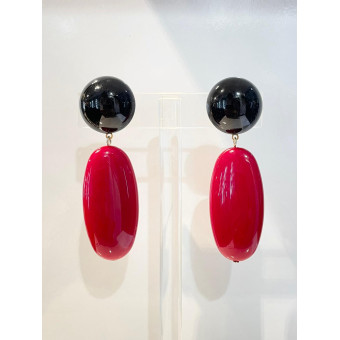 MALDIVES Rouge & noir OP - Francine BRAMLI Paris