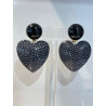 COEUR noir Galuchat - Francine BRAMLI Paris
