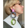 OLYMPE Rose, bleu & vert - Francine BRAMLI Paris