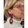 NAOMIE Bordeaux, violet & fuchsia - Francine BRAMLI Paris