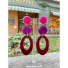 NAOMIE Bordeaux, violet & fuchsia - Francine BRAMLI Paris
