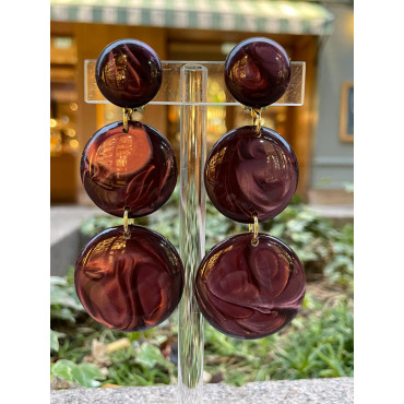 SALSA L Prune marbré irisé - Francine BRAMLI Paris