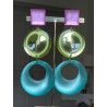 ISAE LG rose, jaune, turquoise - Francine BRAMLI Paris