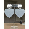 LOVE coeur M pailleté gris - Francine BRAMLI Paris