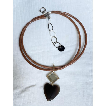 AMORE Marron/ambre - Francine BRAMLI Paris Collier