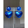 COEUR bleu, feuille d'or teintée - Francine BRAMLI Paris