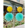 CARLA Turquoise & jaune - Francine BRAMLI Paris Bijoux