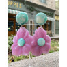 FLEUR rose & bleue - Francine BRAMLI Paris