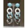 KARINA Maillons bleus, blancs & argent - Francine BRAMLI Paris