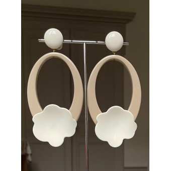 AZALEE beige & fleur ivoire - Francine BRAMLI Paris
