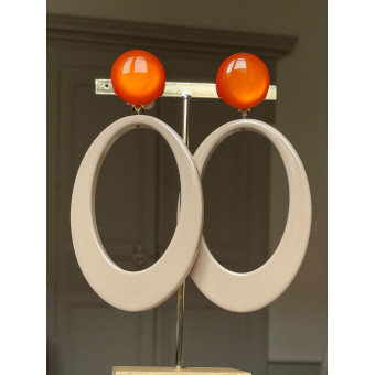 AZALEE Beige & orange - Francine BRAMLI Paris